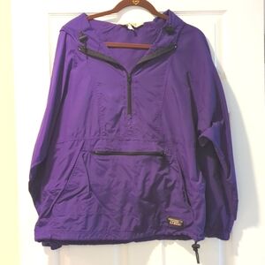 VTG EUC Sz M Women's '90s L.L. Bean Anorak Jacket Hooded Pullover Windbreaker